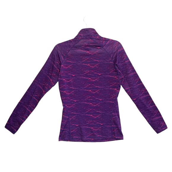 Nike Pro Combat Dri-Fit Hyperwarm Fitted 1/4 Zip Pullover Women's Size M Purple - Picture 2 of 8